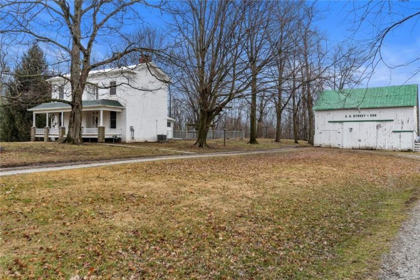 c.1900 Indiana Farmhouse For Sale w/Outbuildings, 4.68 Acres 255,000