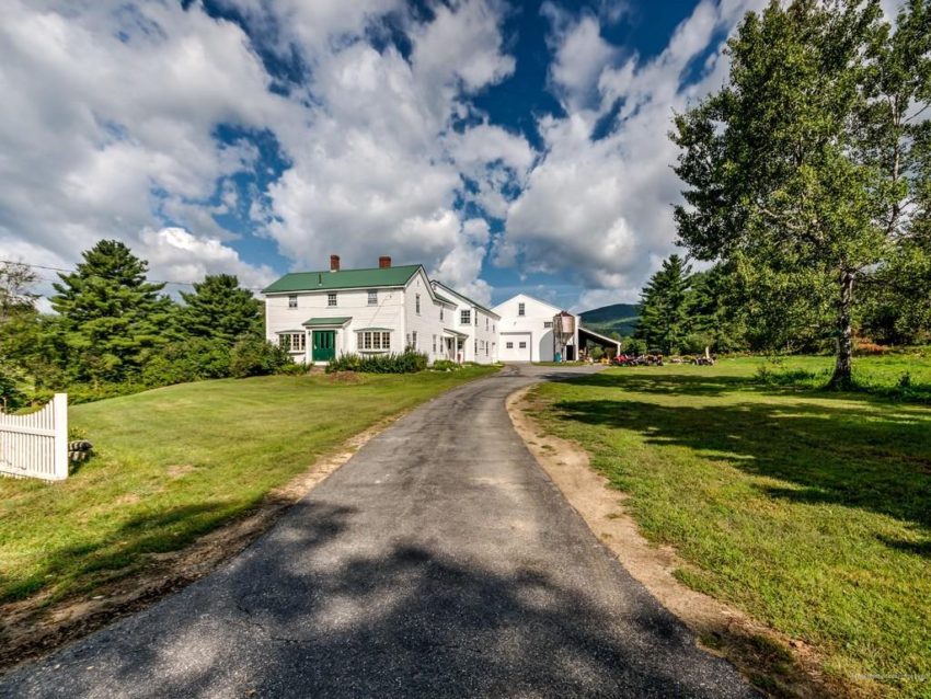 C 1860 Maine Farm House For Sale W Attached Barn On 40 Acres Sumner ME 