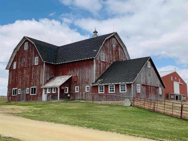 Illinois Farmhouse For Sale W/Barn And Outbuildings Galore on 5.2 Acres