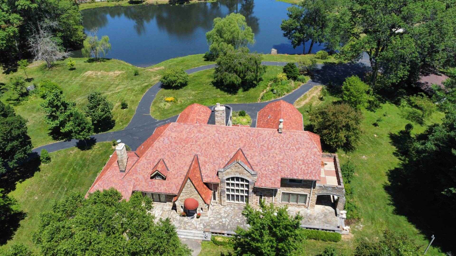 Circa 1932 Stone Home For Sale W/Garages/Pond And Outbuildings on 11.6