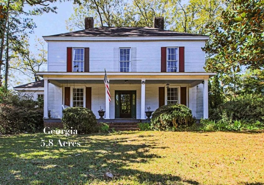 Circa 1910 Luthersville, Farmhouse For Sale on 5.8 Acres