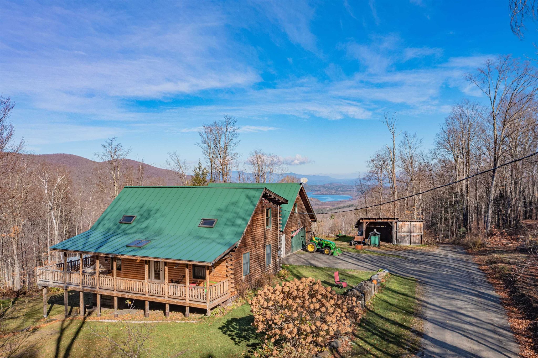 Circa 2009 Log Home For Sale W/Views/Garage And Camp on 14.5 Acres