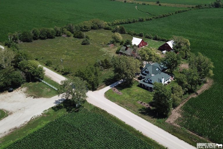 Circa 1920 Nebraska Farmhouse For Sale W/Outbuildings on 5 Acres