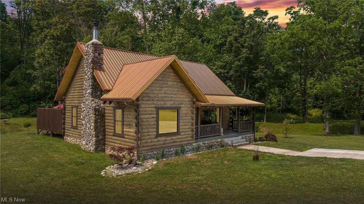 2020 Custom Log Cabin For Sale on 5.3 Acres Ohio 449,000 Country