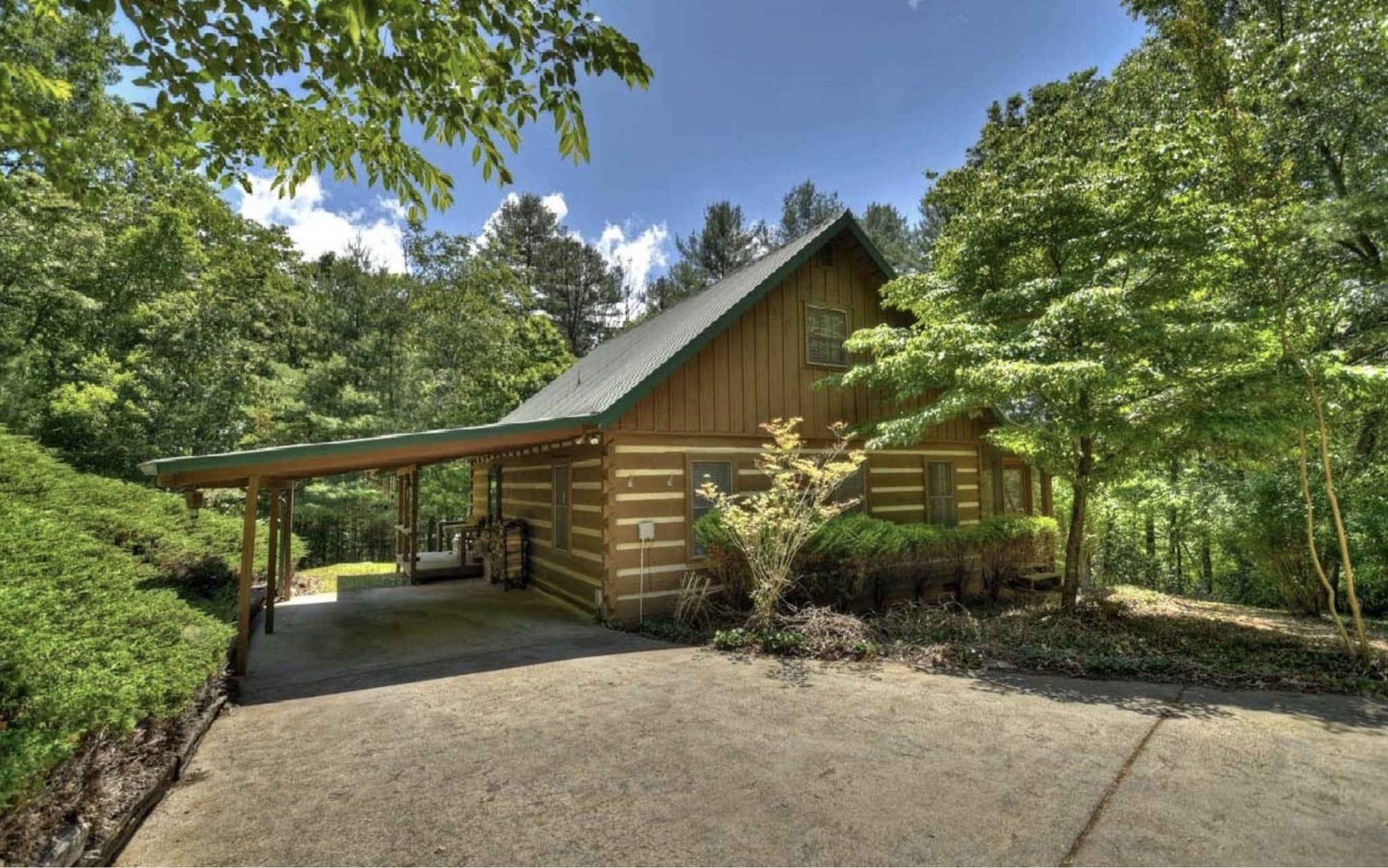 1982 Log Cabin For Sale W/Views And Outbuildings on 4.3 Wooded Acres