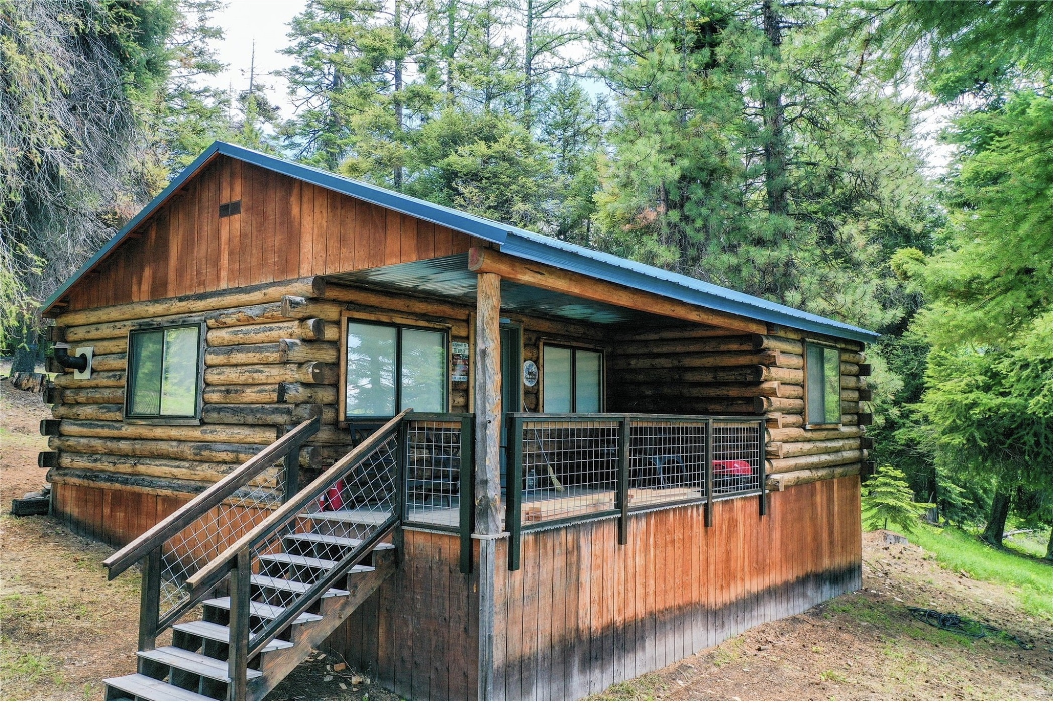 2008 Log Cabin For Sale With Stunning Mountain Views, Surrounded By 