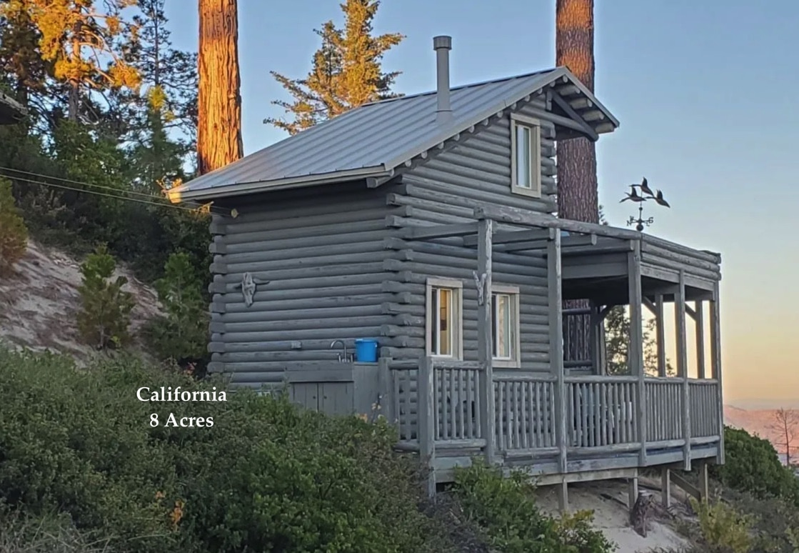 California Cabins For Sale on 8 Acres With Views 400,000 Country