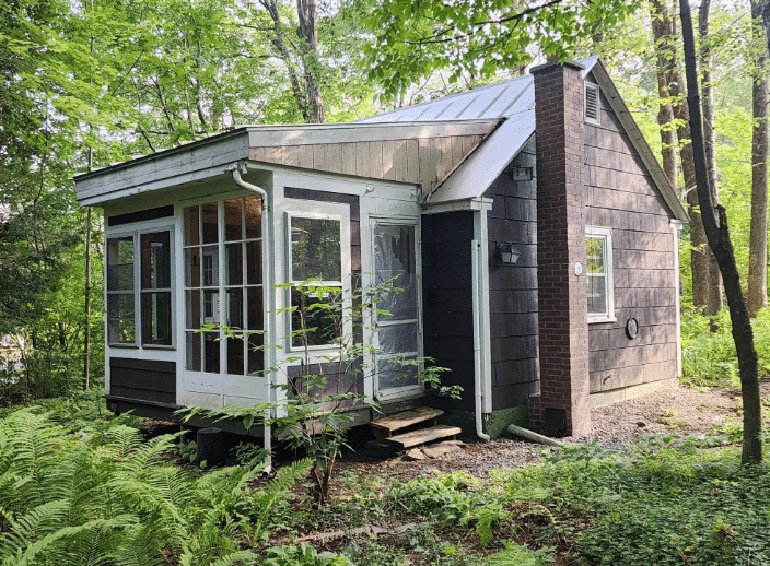 tiny house in Maine woods
