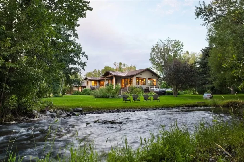 montana riverfront home for sale