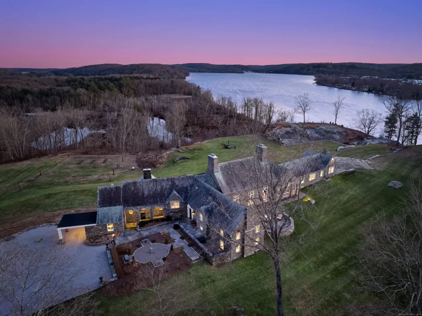 riverfront Connecticut stone house for sale