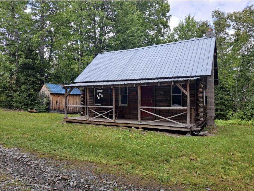 Maine Off-Grid Log Cabin