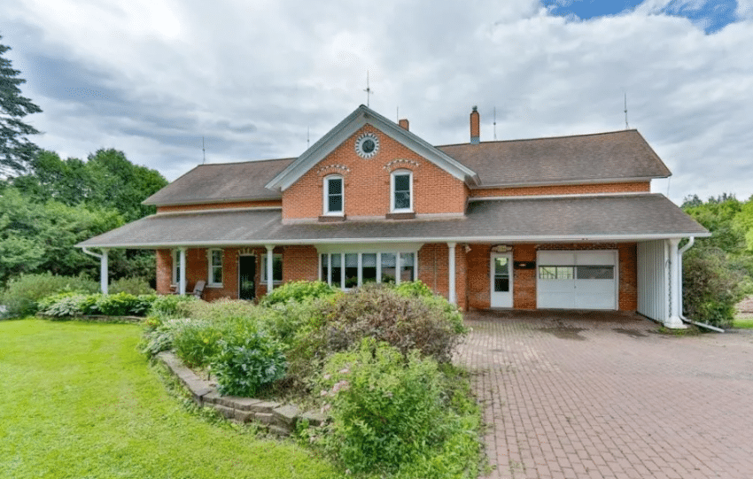 Circa 1900 Wisconsin Brick Farmhouse For Sale on 2.6 acres