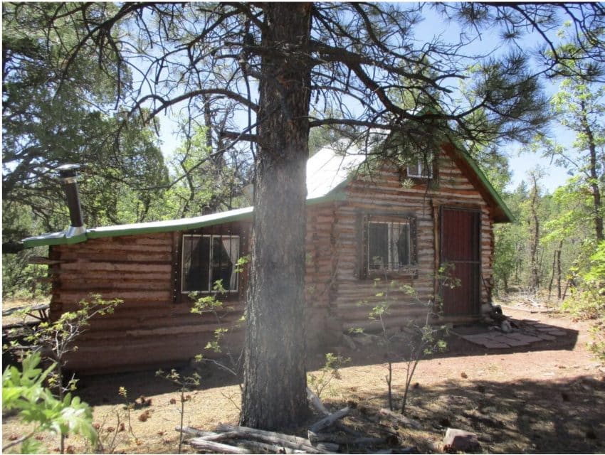 New Mexico Off-Grid Log Cabin