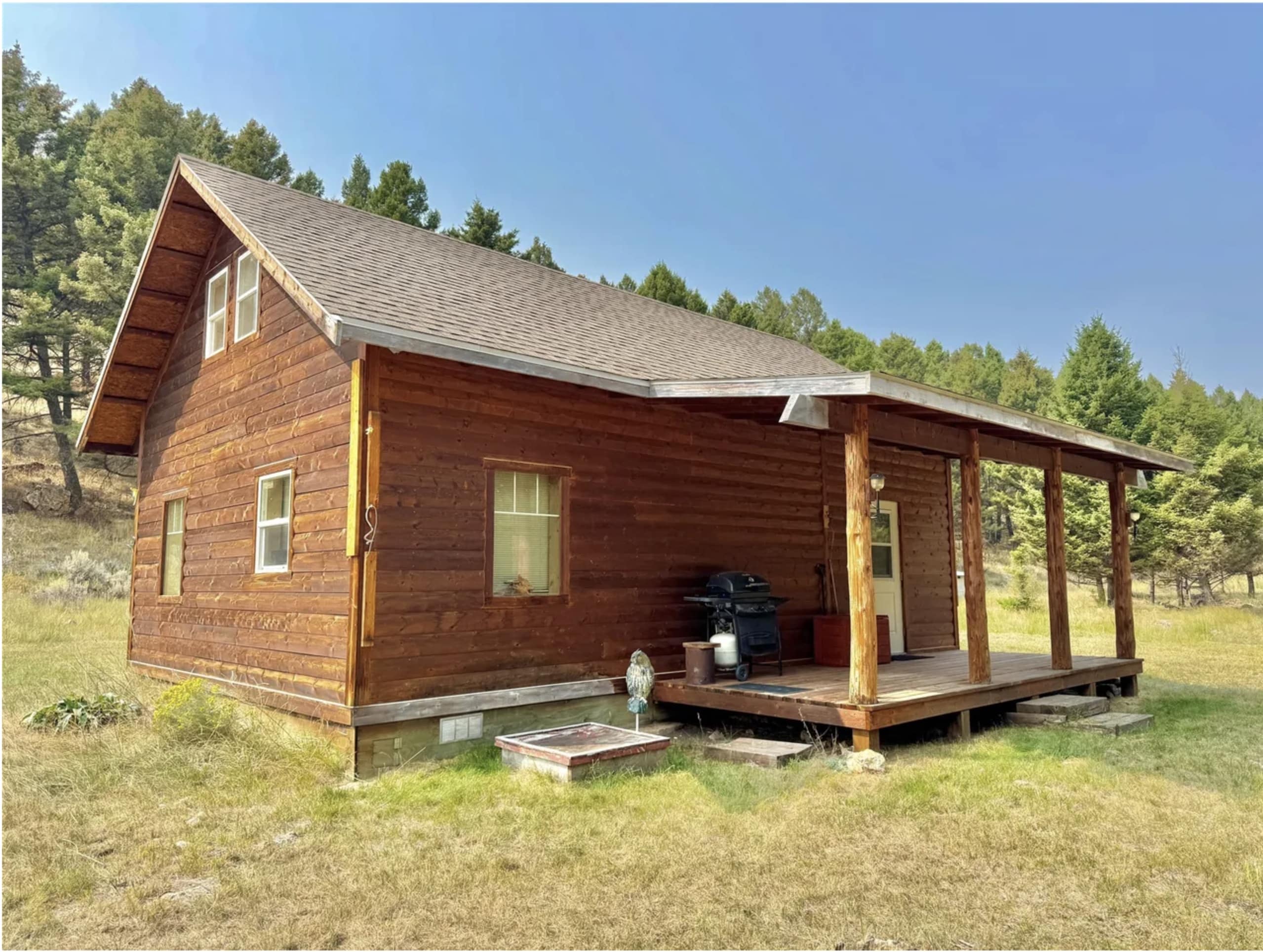 Image showcasing Built 2010 Montana Off-Grid Cabin For Sale on 20 Acres $350,000 ...