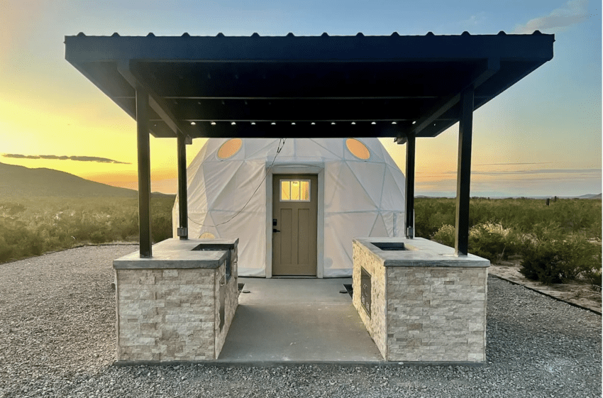 Glamping dome
